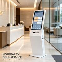 Kiosco Táctil de Autoservicio OEM Android Todo en Uno con Impresora, Escáner y Software Personalizado para Comercio Minorista, Hostelería y Hoteles