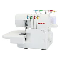Machine à coudre surjeteuse domestique populaire à 4 fils avec petit moteur, facile à utiliser et portable, légère