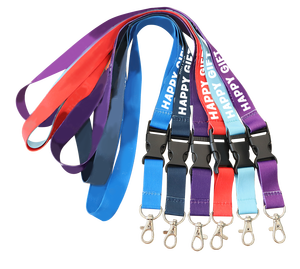HAPPY GIFT Wholesale Cheap Polyester Silk Screen Printed Custom Logo Lanyard Straps With Cell Phone Strap Accessories