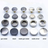 Botón a presión de metal de 4 piezas con resorte, redondo y cuadrado, de latón y acero inoxidable, de 12 mm y 15 mm, con grabado personalizado, para ropa y cascos.