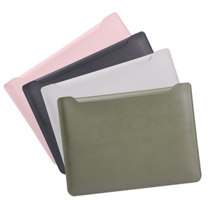 Logotipo personalizado impermeable Delgado Pu cuero 13 14 15 pulgadas portátil ordenador portador funda bolsa con soporte alfombrilla de ratón para <span class=keywords><strong>Macbook</strong></span> - Product Image 4