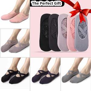 بيع بالجملة مخصص بيلاتس الجوارب قبضة اليوغا الرياضية الجوارب عدم الانزلاق للتمرين - Product Image 6