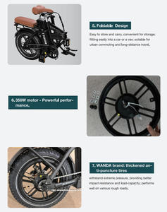 Bicicleta Eléctrica Plegable KOOLUX X10 Mini Ebike EU para Adultos, Motor de 250W de Potencia Máxima, 15.6 MPH, Bicicleta Urbana Eléctrica de 16 Pulgadas - Product Image 5