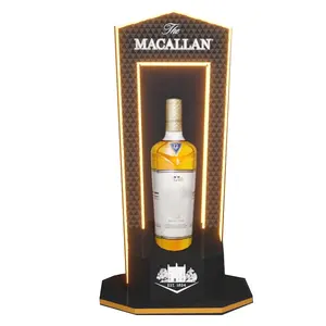 Premium Op Maat Gemaakte Alcohol Verlichte Verheerlijkers Display Stand Whisky Vip Fles Presentator Voor Cognac Vsop Xo Wijn Tequila Wodka