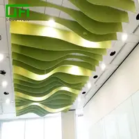 Milieuvriendelijke Materiaal Gemakkelijk Opknoping Lawaai Akoestische Baffle Polyester Vezel Huisdier Vilt Geluiddempende Plafond Tegels