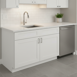 Mobile base da cucina Sunique Sydney White Shaker, 36 pollici, in MDF, moderno, per arredamento domestico - Product Image 3