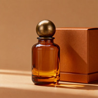 Flacon de parfum en verre transparent de luxe avec bouchon, plaqué or ou argent, 30 ml, 50 ml, 100 ml