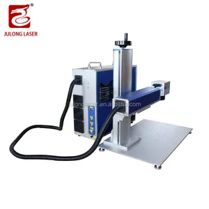 Agent price Metal laser 20W 30W 50W fiber laser marking machine with rotary