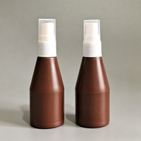 Bouteille pulvérisateur conique semi-couverte de 60 ml, bouteille en plastique PE pour nettoyant, pulvérisation latérale, bouteille en plastique à pression pour distribution