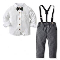 BSL89 3 pièces Costumes Bébé Garçon Vêtements Nouveau Baptême Formelle Fête Combinaison Tenue Cadeau Manches longues Automne