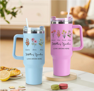 Vaso de 40 oz con Asa y Pajita, Vasos Personalizados con Nombres, Los Mejores Regalos para Mamá <span class=keywords><strong>en</strong></span> el Día de la Madre o Cumpleaños - Product Image 6
