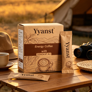 Café Energético Natural Vital Boost Tongkat Ali 10g*10 Sobres Individuales Caja de Papel Kraft Para el Bienestar y la Energía Diaria Masculina OEM - Product Image 5