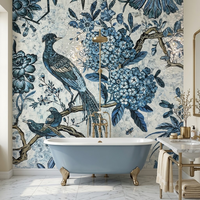 Personnalisé entièrement fait à la main coupe artistique mosaïque murale série animale paon Art Mural mosaïque carrelage verre mosaïque mur Art carrelage