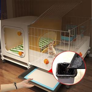 <span class=keywords><strong>Maison</strong></span> pour animaux de compagnie moderne toutes saisons pour chiens et chats avec lits superposés en forme de villa à deux étages, en maille de fer, design chaleureux pour une utilisation en intérieur - Product Image 6