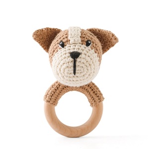 New Crochet Animal <strong>Rattle</strong> <strong>Baby</strong> Soothing lion Puppy Hand <strong>Rattle</strong> <strong>Baby</strong> Grasping Toy <strong>Baby</strong> <strong>Rattle</strong> - Product Image 2