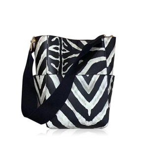 Hanke nouveautés grand sac à main loisirs épaule sac à bandoulière femmes rayures zébrées grande capacité sac fourre-tout en cui - Product Image 2