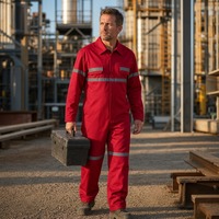 Vêtements ignifuges imperméables réfléchissants OEM Combinaison de travail industrielle confortable avec combinaison ignifuge antistatique