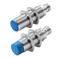Sensor de Proximidad Inductivo de 18 mm, Alcance de Detección de 5 mm, Conector Rápido M12 de 4 Pines, NPN PNP NO NC, 12-24 VCC, IP67, para Cableado Rápido PLC