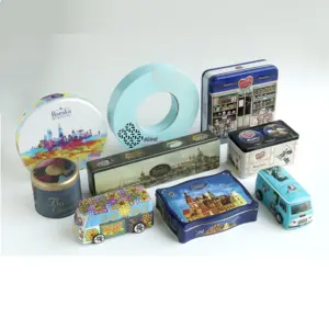 OEM ODM Various Custom Printed Metal Tin Box Christmas Gift Packaging Tin Box For Packaging