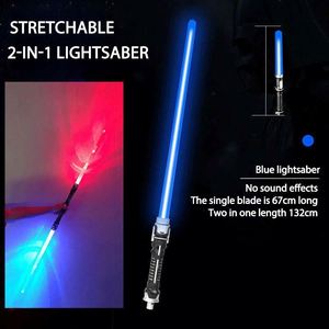 Juguete de Espada Láser Extensible de Alta Calidad, Ecológico, con Luces LED Intermitentes Realistas, 2 en 1, Espada de Plástico Luminosa para Niños al Aire Libre - Product Image 3
