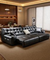 Modulare Sektional-Sofagarnituren im Traditionellen Design mit Lederbezug für Zuhause, Schule, Büro, Wohnzimmer