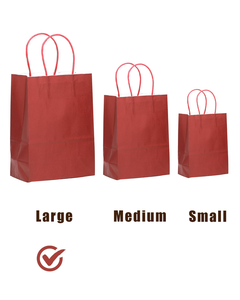 Bolsas de Papel Kraft Biodegradables Coloridas con Asas, Bolsas de Regalo Cuadradas Multicolores para Llevar Comida - Product Image 3