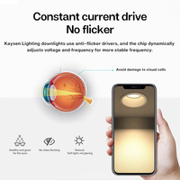 Spot encastré LED moderne réglable et dimmable 3000K 4000K 15W IP65 anti-éblouissement sans cadre avec garantie de 5 ans et IRC90