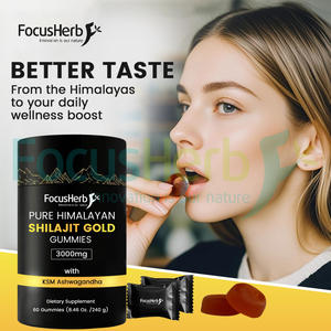 FocusHerb Gummies de Shilajit Pur de l'Himalaya de Qualité Or avec 100% Shilajit, 60 Gummies - Product Image 6