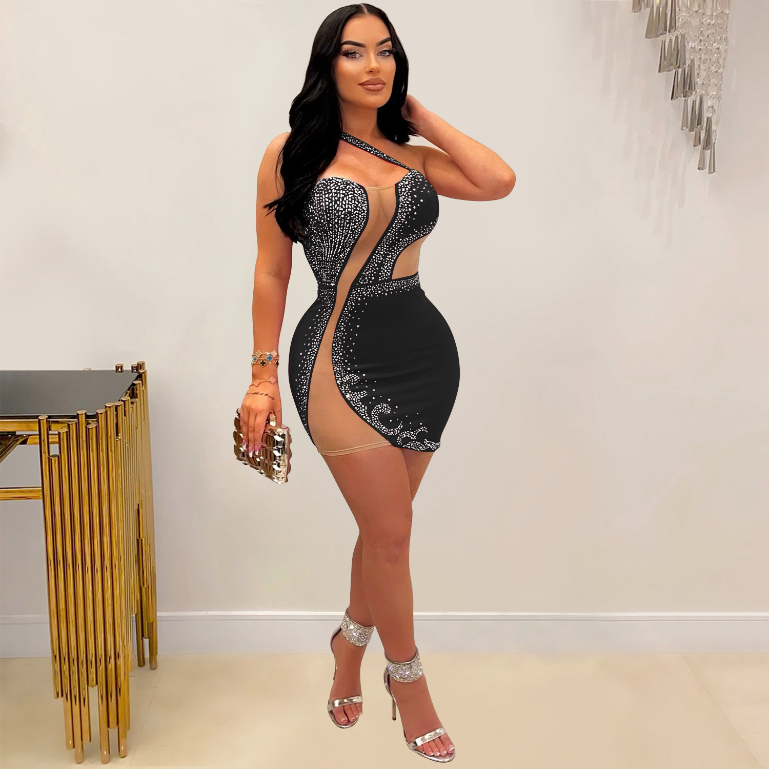 Sexy Gold Dresses - Gold Sexy Club Dresses - Mini Bodycon Sexy Gold Dresses - Gold Sexy Club Dresses - Mini Bodycon