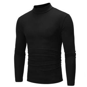 PASUXI Vente en Gros Nouvelle Collection Automne Chandails <span class=keywords><strong>Homme</strong></span> Grande Taille Haut de Gamme <span class=keywords><strong>Col</strong></span> <span class=keywords><strong>Montant</strong></span> Tricoté Décontracté Couleur Unie Chaud - Product Image 2