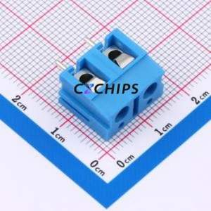 DB300v-7.5-2p-BU-S Screw Terminal Block P=7.5mm Connector ( Construction: 1x2P )( Pitch: 7.5mm )( Color: Blue ) - Product Image 1