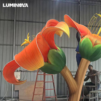 Lanternes en papier de soie à fleurs géantes faites à la main 2025 pour décor festif Nouvel An chinois Diwali Ramadan