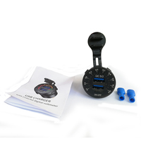 Version améliorée du chargeur de voiture 12V 3.0 à double port USB, charge rapide avec interrupteur, chargeur double USB