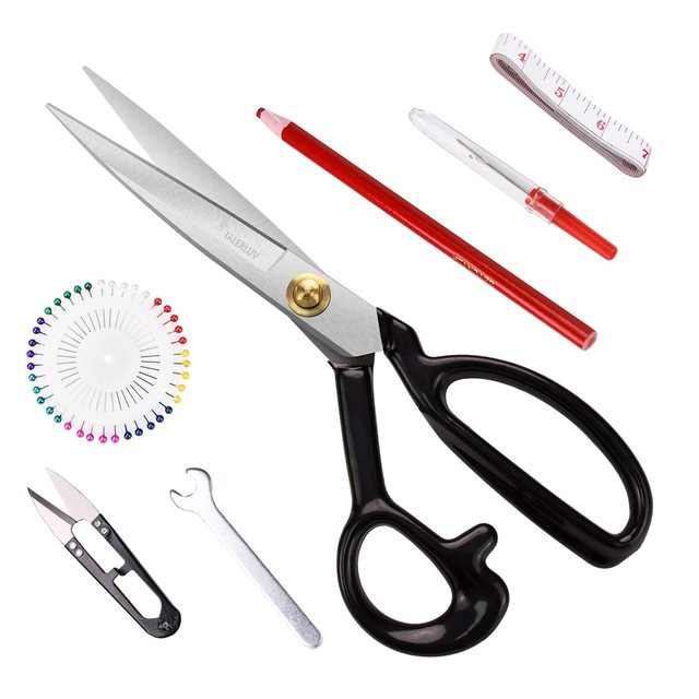Professional Heavy-Duty Multi-Purpose Dressmaker's Needlework Scissors Ultra Sharp Cloth Tailor's Scissors for Fabric Metal