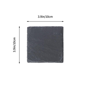 Vente en gros prix attractif bonne qualité imprimé tapis et tampons marbre pierre <span class=keywords><strong>ardoise</strong></span> personnalisé sous-verre carré noir pour boisson - Product Image 6