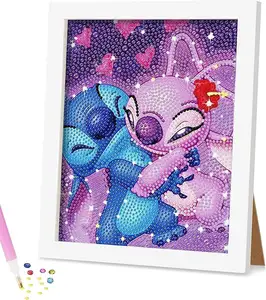 Diamond Painting Kit for Kids with Frame Easy Small Anime Diamond Art for Kids Ages 6-8-10-12 and Girls Boys Adult Beginners