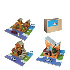 DIY房屋建筑套装创意模型玩具，适合砖爱好者和朋友