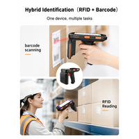 Terminal portable RFID UHF industriel robuste C6100, lecture rapide de 200 étiquettes/s, scanner de codes-barres 2D, inventaire des actifs d'entrepôt, PDA