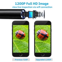 F140 Kamera Endoskopi Nirkabel Portabel, Kamera Endoskopi Mini Hd 1200P untuk Android dan Ios
