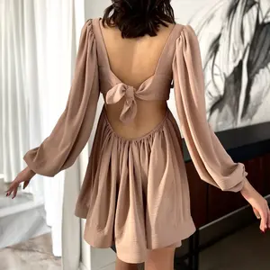 Custom Long Sleeve Office Party Women's Sexy For Lady Clothes Dresses Manufacturer Streetwear Fashion Casual Summer Women Dress