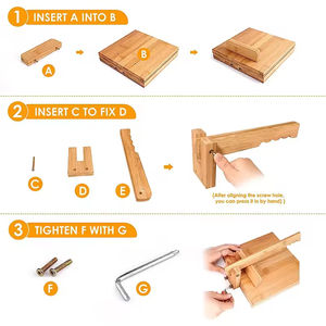 大きなトルティーヤプレス 10インチ 木製トルティーヤメーカー レッドオーク製 スクエアロティ メキシカントルティーヤメーカー - Product Image 5