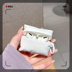 Étui de protection pour écouteurs Ins White Pillow avec porte-clés pour <span class=keywords><strong>Airpods</strong></span> 4 3 /Pro 3 2 1/2 - Product Image 4