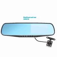 Kit de caméra de tableau de bord DVR pour voiture avec vision nocturne 1080P, écran 4,3 pouces, WIFI + double enregistrement, caméra de recul