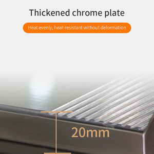 Коммерческий индукционный вертикальный электрический гриль-плита JUSTA с антипригарным покрытием и шкафом для ресторана - Product Image 5