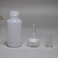 Bouteilles en plastique PE translucides en forme de cylindre, rechargeables, 10 ml/20 ml/30 ml, avec bouchon à vis, vides, pour cosmétiques, pigments pour animaux de compagnie