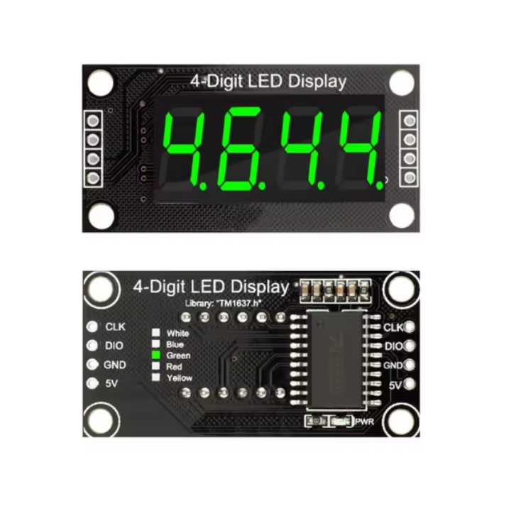Digitos Led Fuente de módulo de pantalla 7 segmentos led 4 dígitos 7 segmentos led ...