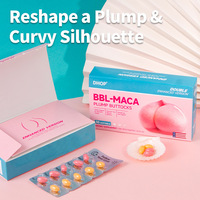 Gélules de Maca BBL aux herbes naturelles avec capsule bicolore jour et nuit, complément raffermissant pour des fesses rebondissantes, pour le bien-être quotidien des femmes