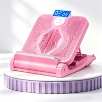Planche d'étirement des mollets à 10 niveaux avec minuterie numérique, coussin épais antidérapant, pour massage et étirement des jambes