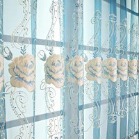 Luxury Living Room Curtains Carved Embroidered Church Curtains Backdrop Home Decoration