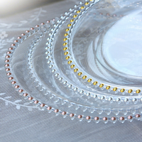 Assiettes décoratives transparentes en plastique pour mariages, fêtes de Noël et banquets – Vente en gros